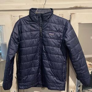 Navy Blue Boys Patagonia Puffer Jacket Medium